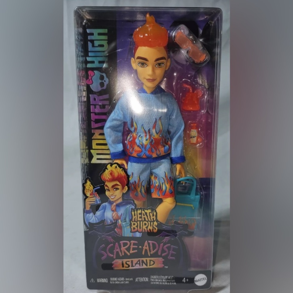 Monster High Heath Burns Boy Male Mattel Barbie Doll New in box!